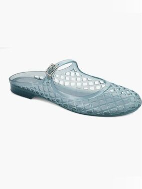 Light Blue Women's Jelly Slip-On Mule
